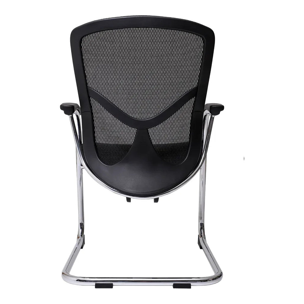 Silla de Oficina de Visita Respaldo Medio - VERSA ALTUS MIURA VISITANTE - Estructura Aluminio - Asiento y Respaldo en Malla con Soporte Lumbar