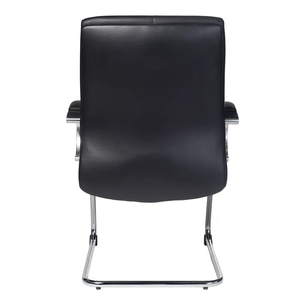 Silla de Oficina de Visita Respaldo Medio - VERSA ALTUS AVANTI VISITANTE - Estructura Aluminio - Asiento y Respaldo Tapizado en Piel Espuma Pu