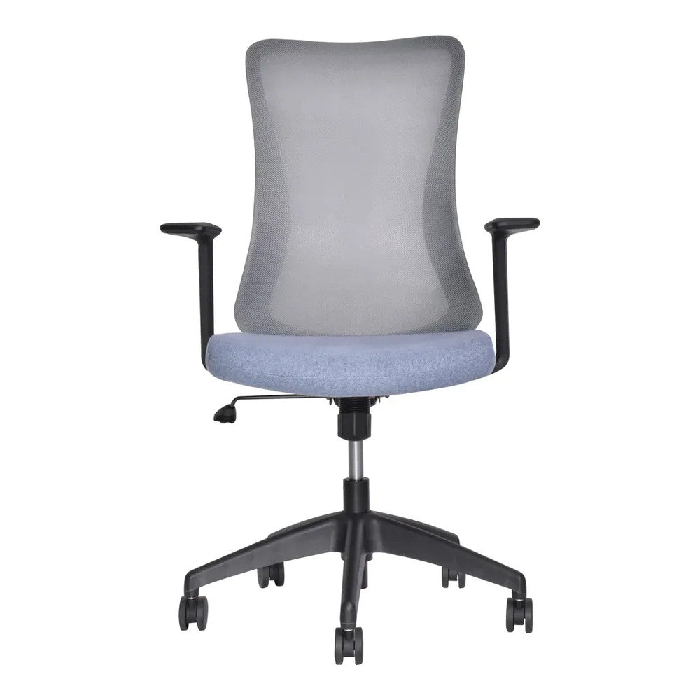 Silla de Oficina Ejecutiva Ejecutivo - VERSA ALTUS ETNA - Estructura Aluminio - Asiento Tapizado en Tela y Respaldo en Malla