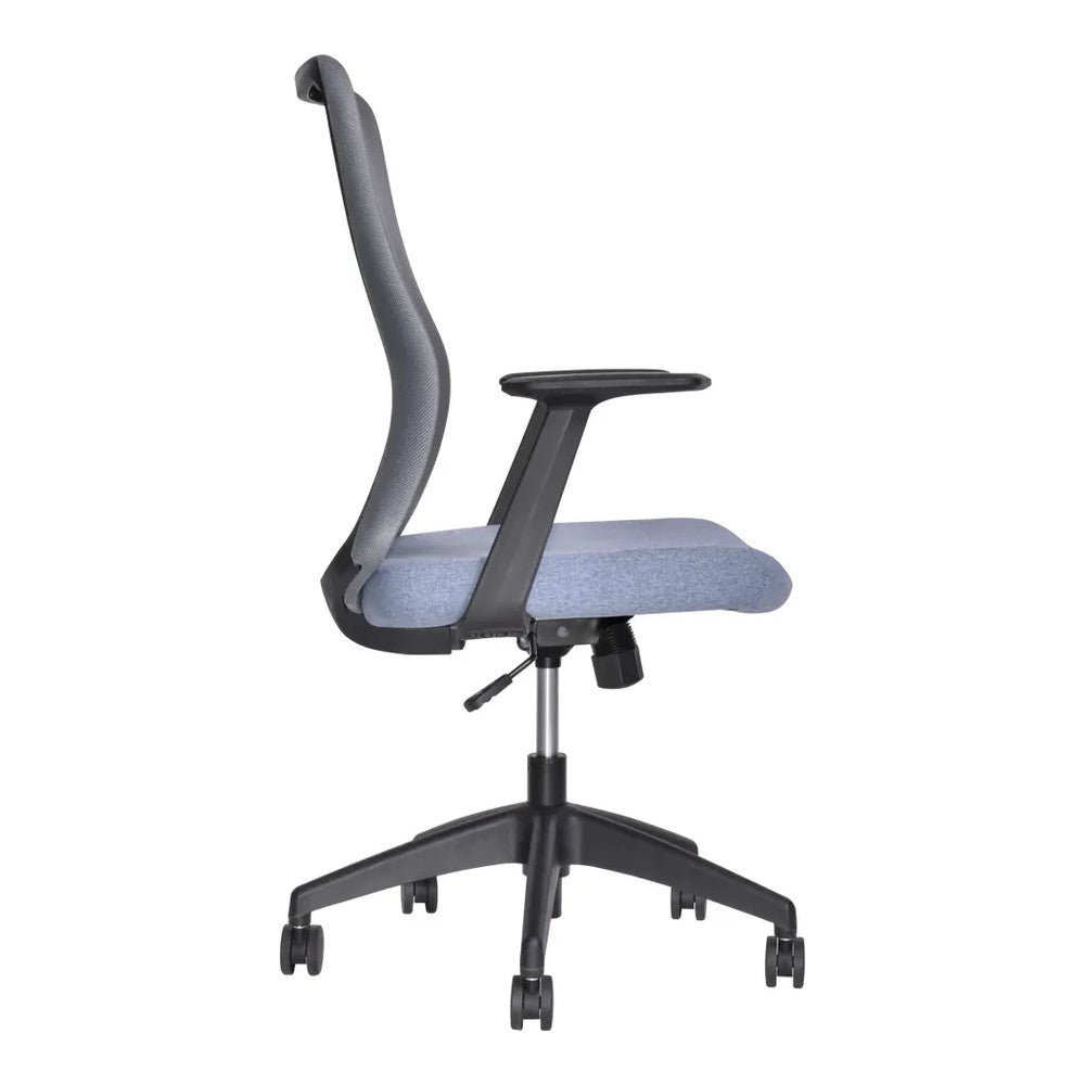 Silla de Oficina Ejecutiva Ejecutivo - VERSA ALTUS ETNA - Estructura Aluminio - Asiento Tapizado en Tela y Respaldo en Malla