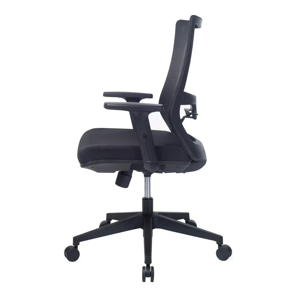 Silla de Oficina Ejecutiva Ejecutivo - VERSA ALTUS MAGNI - Estructura Aluminio - Asiento Tapizado y Respaldo con Soporte Lumbar Marco