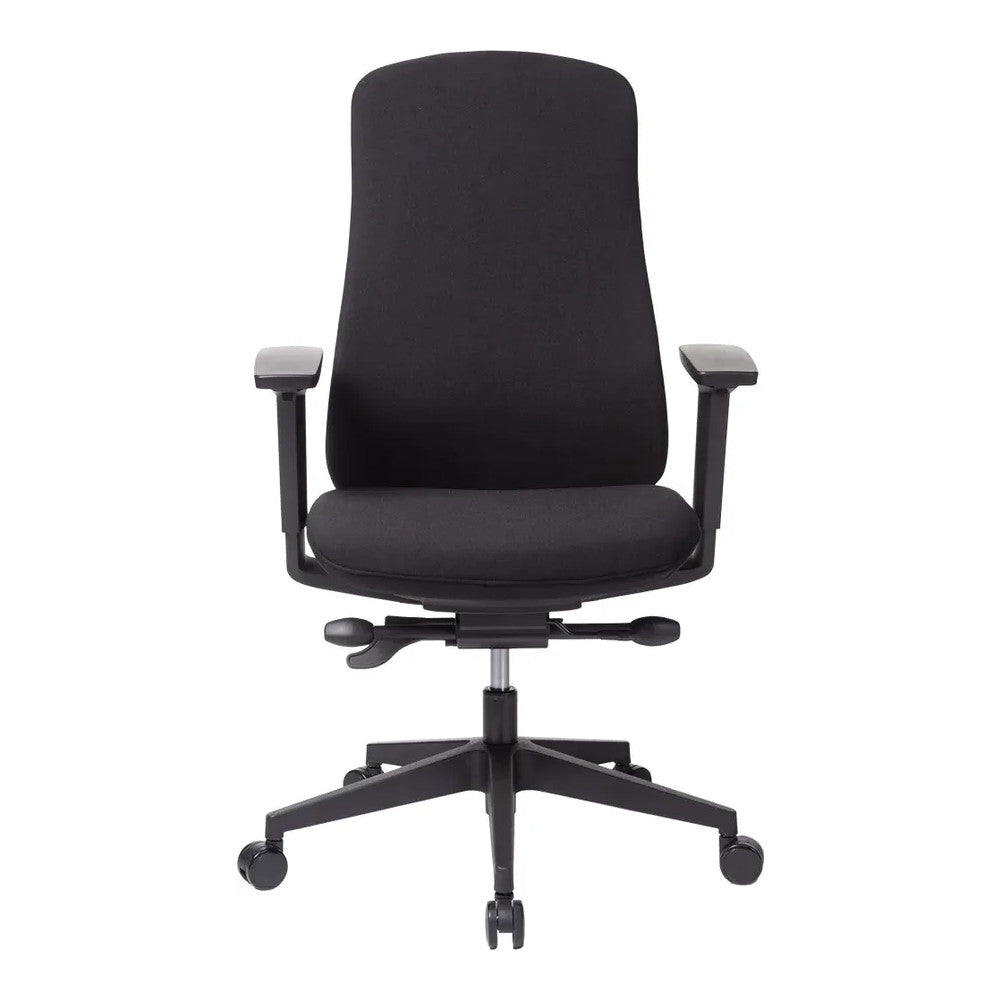 Silla de Oficina Ejecutiva Ejecutivo Respaldo Alto - VERSA ALTUS SOHO - Estructura Aluminio - Asiento Tapizado en Tela Bondeada