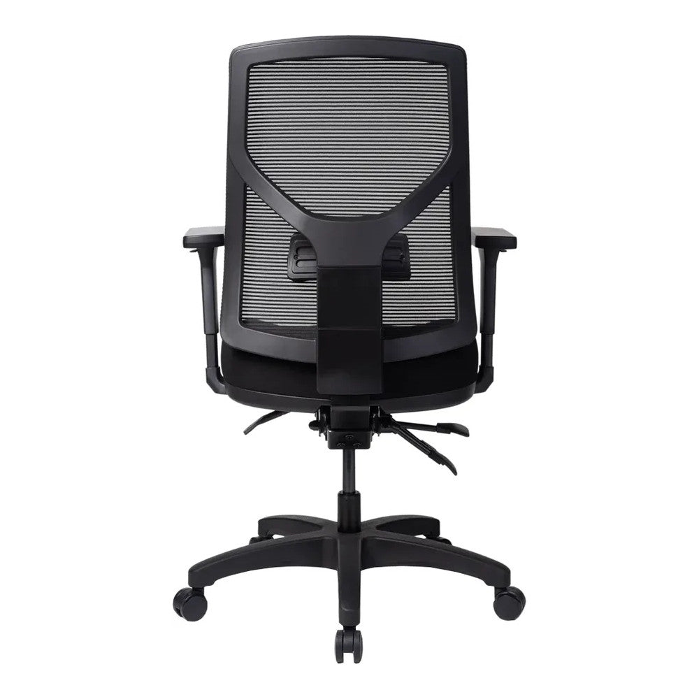 Silla de Oficina Ejecutiva Ejecutivo Respaldo Alto - VERSA ALTUS KOR - Estructura Aluminio - Asiento Tapizado en Tela