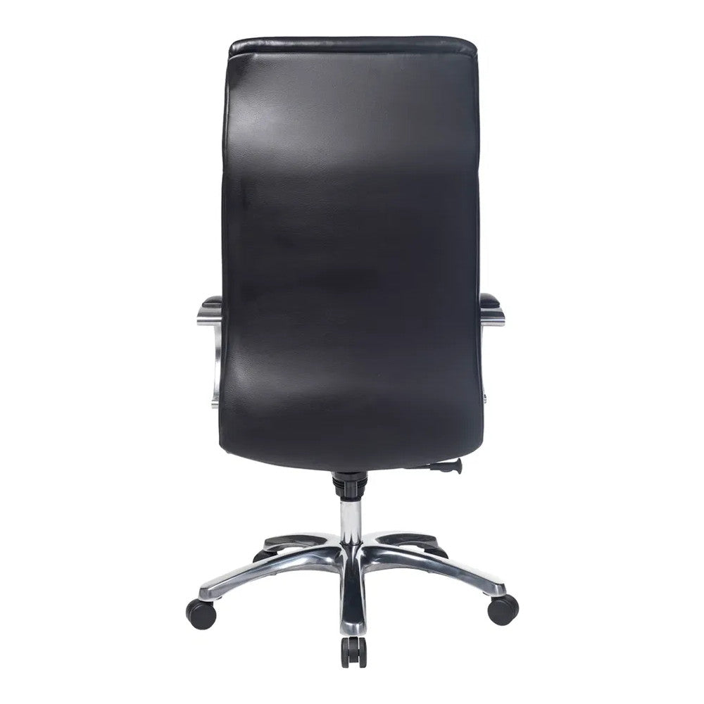 Silla de Oficina Ejecutiva Ejecutivo Respaldo Alto - VERSA ALTUS AVANTI - Estructura Aluminio - Asiento y Respaldo Tapizado en Piel Espuma Pu