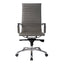 Silla de Oficina Ejecutiva Ejecutivo Respaldo Alto - VERSA ALTUS - Estructura Aluminio - Asiento y Respaldo Tapizado en Pu Gris