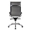 Silla de Oficina Ejecutiva Ejecutivo Respaldo Alto - VERSA ALTUS - Estructura Aluminio - Asiento y Respaldo Tapizado en Pu Gris