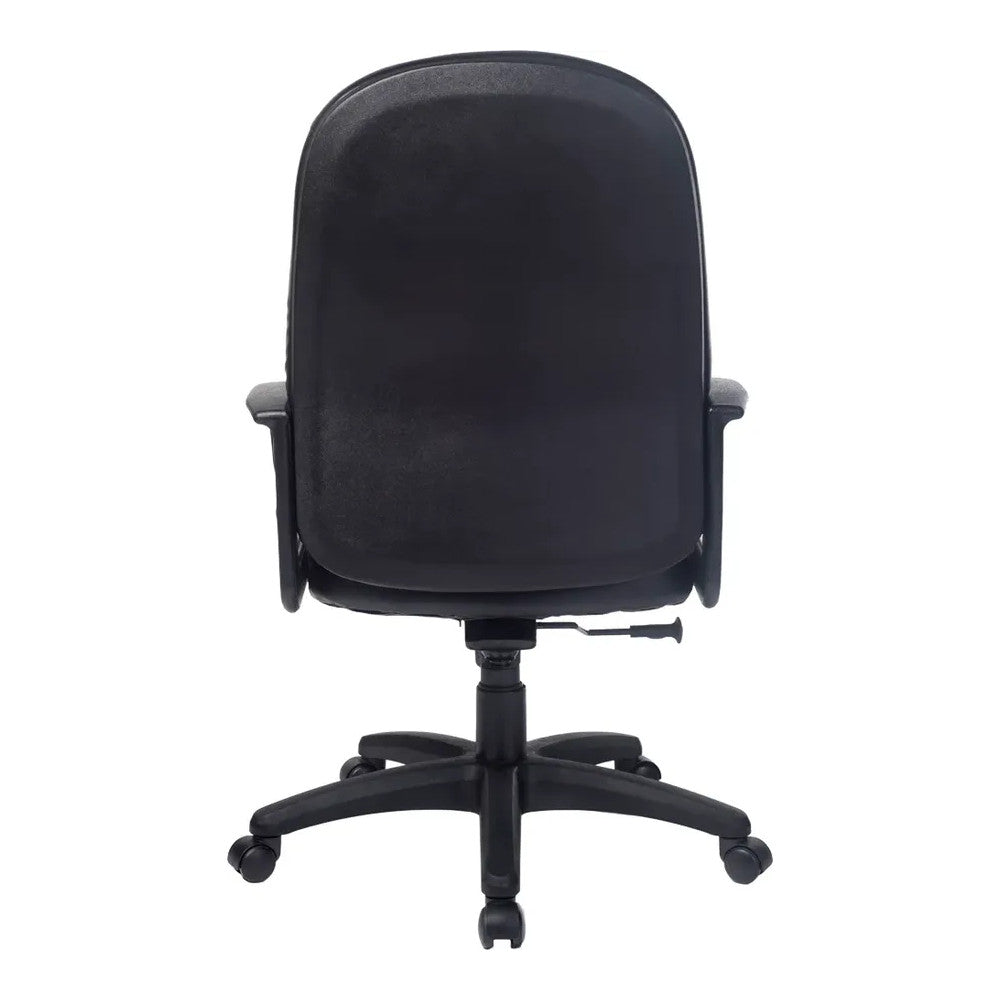 Silla de Oficina Ejecutiva Ejecutivo Respaldo Alto - VERSA ALTUS PORTO - Estructura Aluminio - Asiento y Respaldo Tapizados Pu Alto Grado Negro