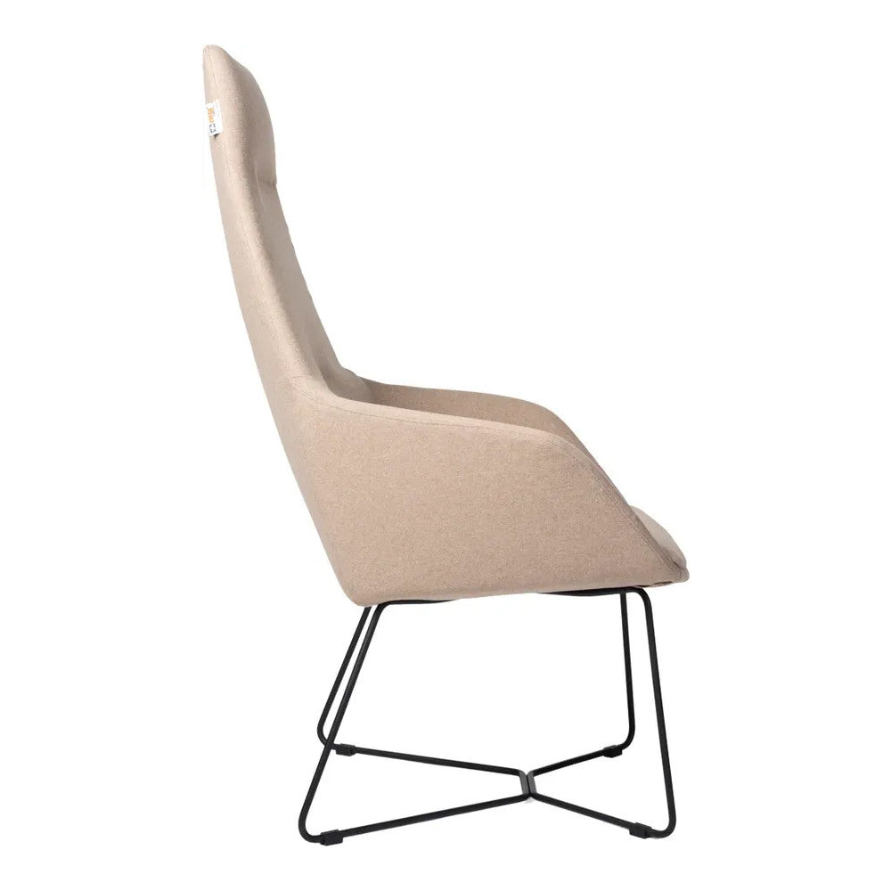 Silla de Oficina Ejecutiva Ejecutivo Respaldo Alto - VERSA ALTUS KENT - Estructura Aluminio - Base Trineo Acero Pintado Negro