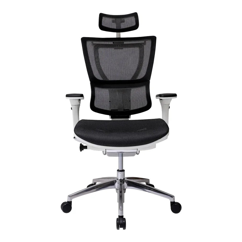 Silla de Oficina Ejecutiva Ejecutivo Respaldo Alto con Cabecera Ajustable - VERSA ALTUS STELLA PLUS - Estructura Aluminio - Asiento y Respaldo en Malla con Soporte Lumbar