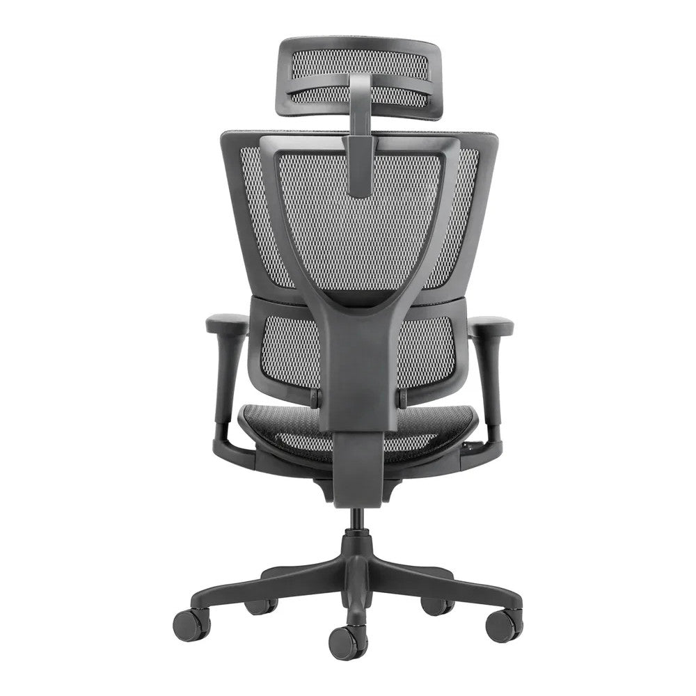 Silla de Oficina Ejecutiva Ejecutivo Respaldo Alto con Cabecera Ajustable - VERSA ALTUS STELLA - Estructura Aluminio - Asiento y Respaldo en Malla con Soporte Lumbar