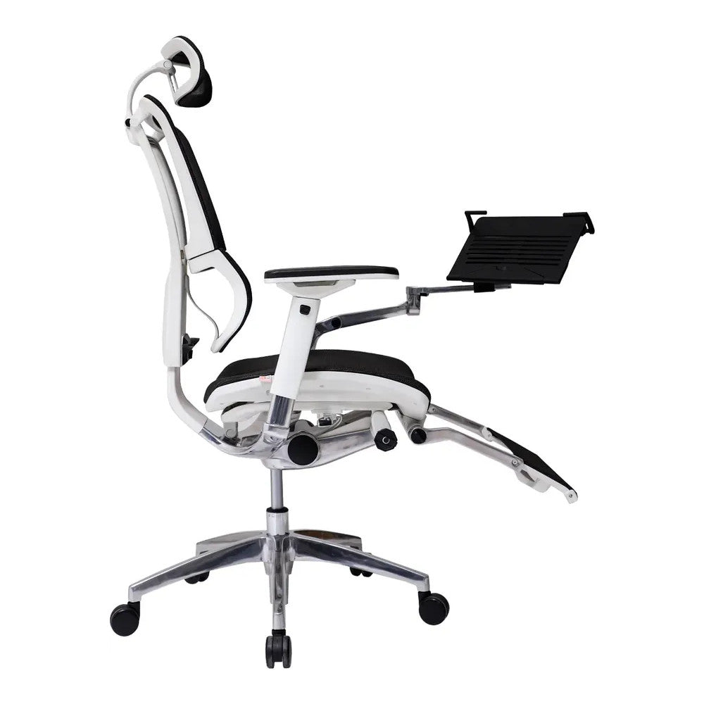 Silla de Oficina Ejecutiva Ejecutivo Respaldo Alto con Cabecera Ajustable - VERSA ALTUS STELLA PRO - Estructura Aluminio - Asiento y Respaldo en Malla con Soporte Lumbar
