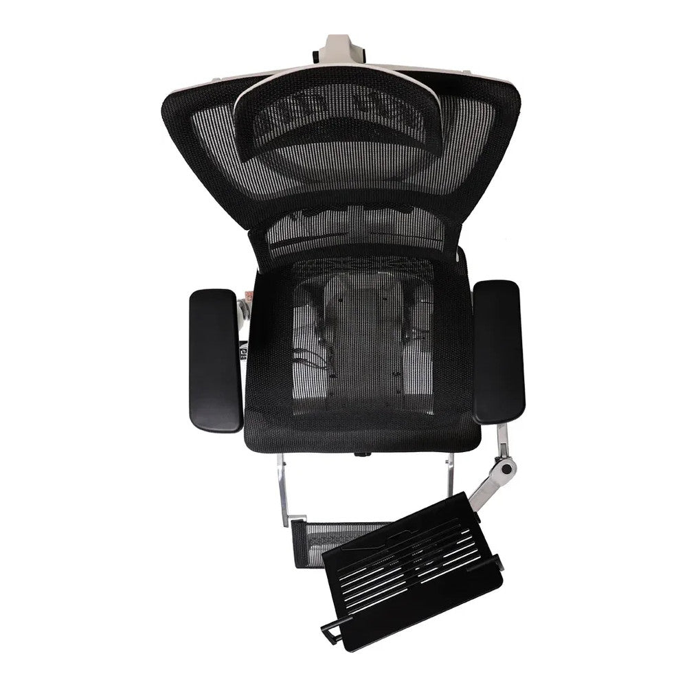 Silla de Oficina Ejecutiva Ejecutivo Respaldo Alto con Cabecera Ajustable - VERSA ALTUS STELLA PRO - Estructura Aluminio - Asiento y Respaldo en Malla con Soporte Lumbar
