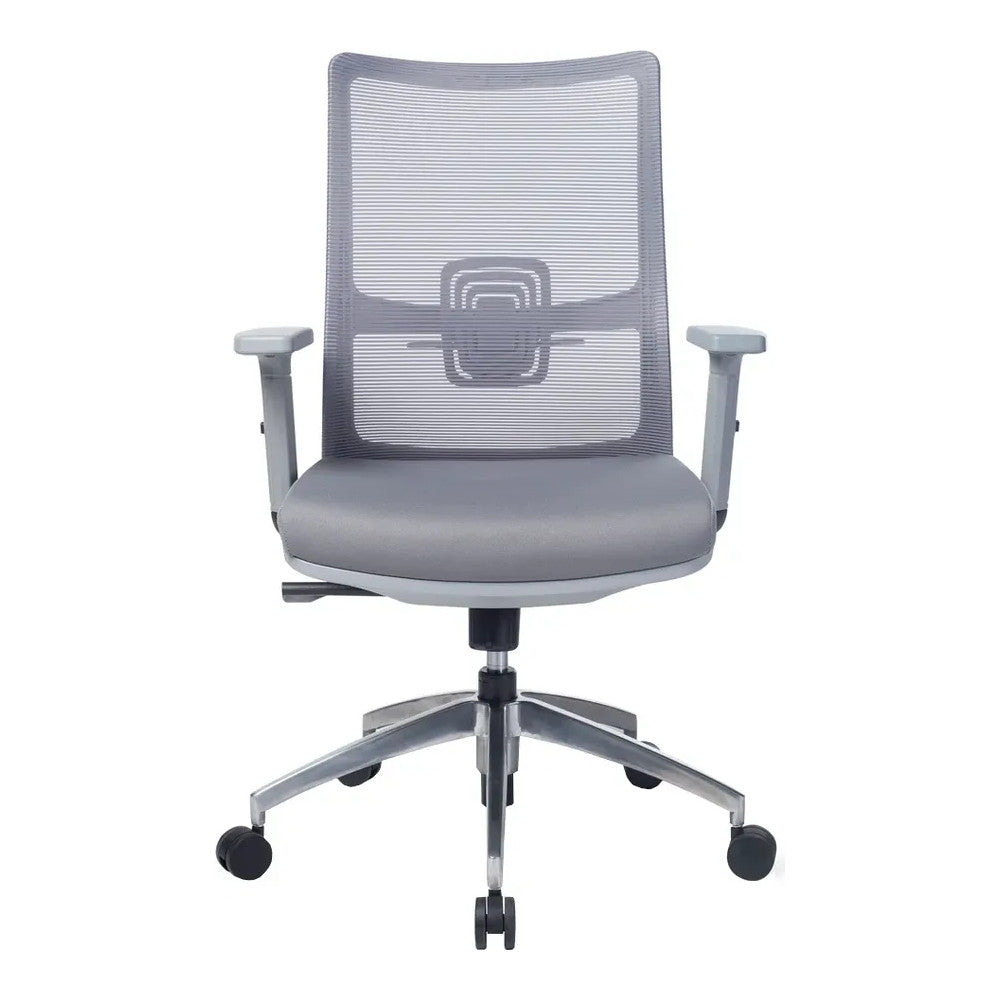 Silla de Oficina Ejecutiva Ejecutivo Respaldo Alto - VERSA ALTUS VITALIA - Estructura Aluminio - Mecanismo Reclinable con Bloqueo en Tres Posiciones