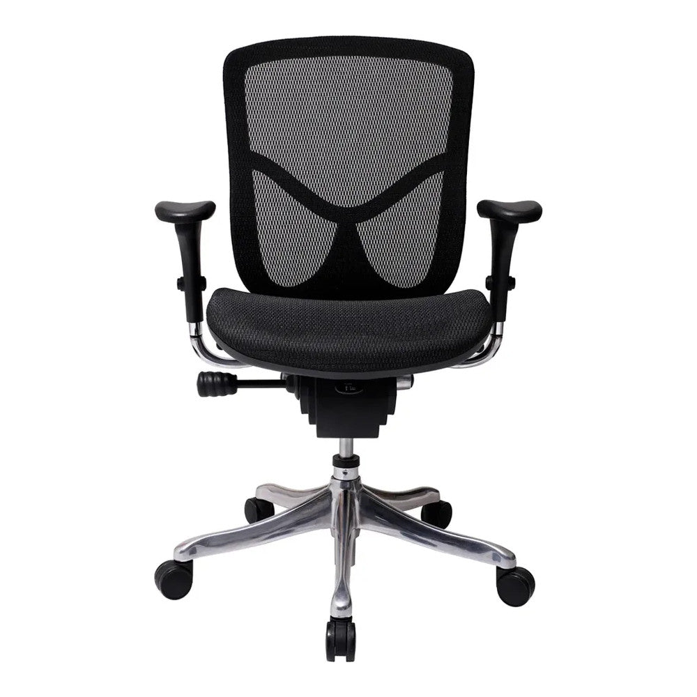 Silla de Oficina Ejecutiva Ejecutivo Respaldo Medio - VERSA ALTUS - Estructura Aluminio - Asiento y Respaldo en Malla con Soporte Lumbar