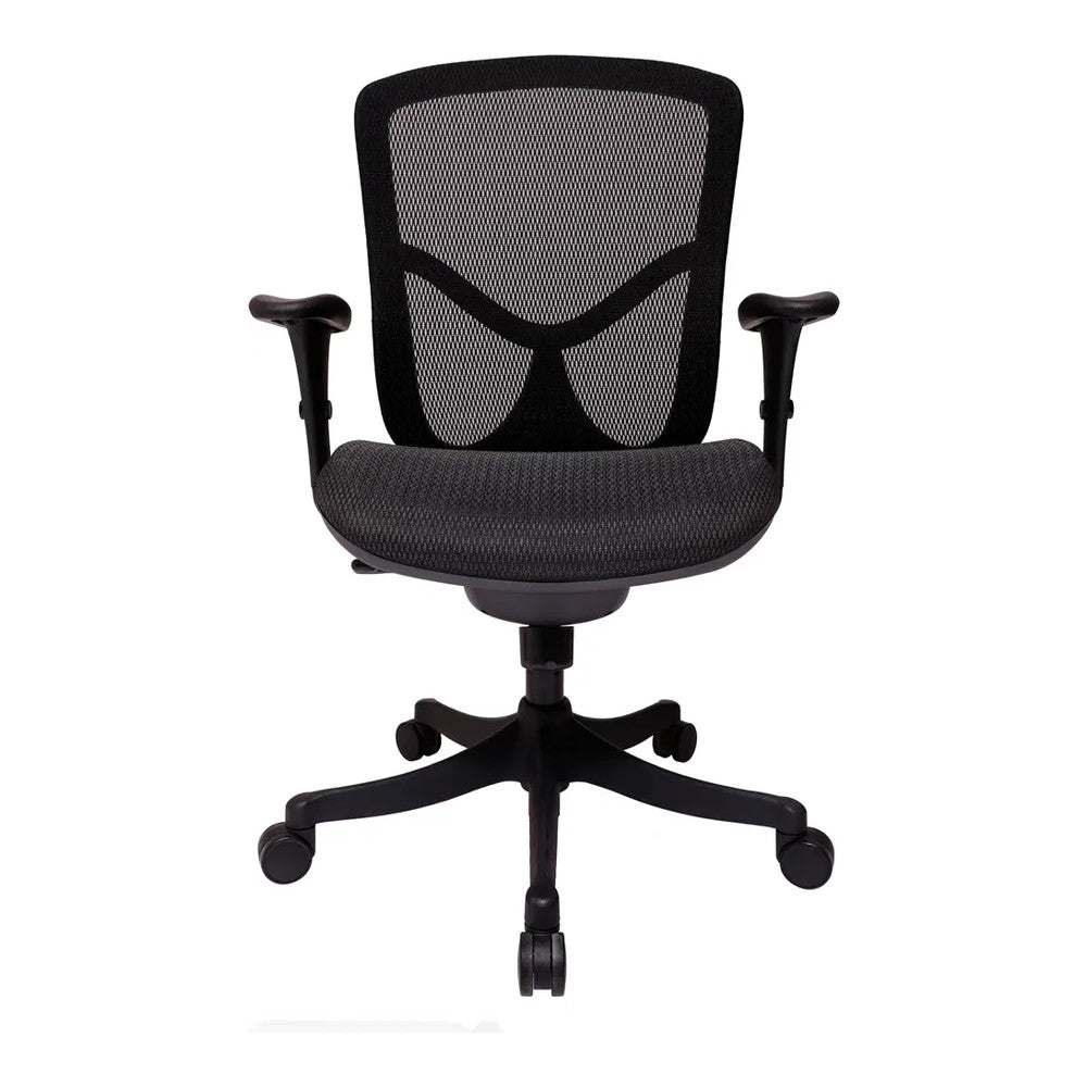 Silla de Oficina Ejecutiva Ejecutivo Respaldo Medio - VERSA ALTUS MIURA - Estructura Aluminio - Asiento y Respaldo en Malla con Soporte Lumbar