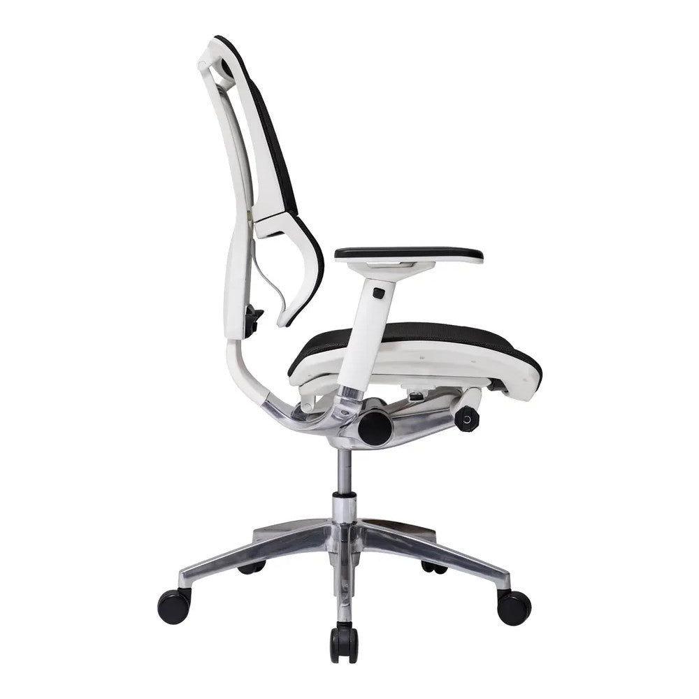 Silla de Oficina Ejecutiva Ejecutivo Respaldo Medio - VERSA ALTUS - Estructura Aluminio - Asiento y Respaldo en Malla con Soporte Lumbar