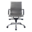 Silla de Oficina Ejecutiva Ejecutivo Respaldo Medio - VERSA ALTUS - Estructura Aluminio - Asiento y Respaldo Tapizado en Pu Gris