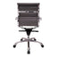 Silla de Oficina Ejecutiva Ejecutivo Respaldo Medio - VERSA ALTUS - Estructura Aluminio - Asiento y Respaldo Tapizado en Pu Negro