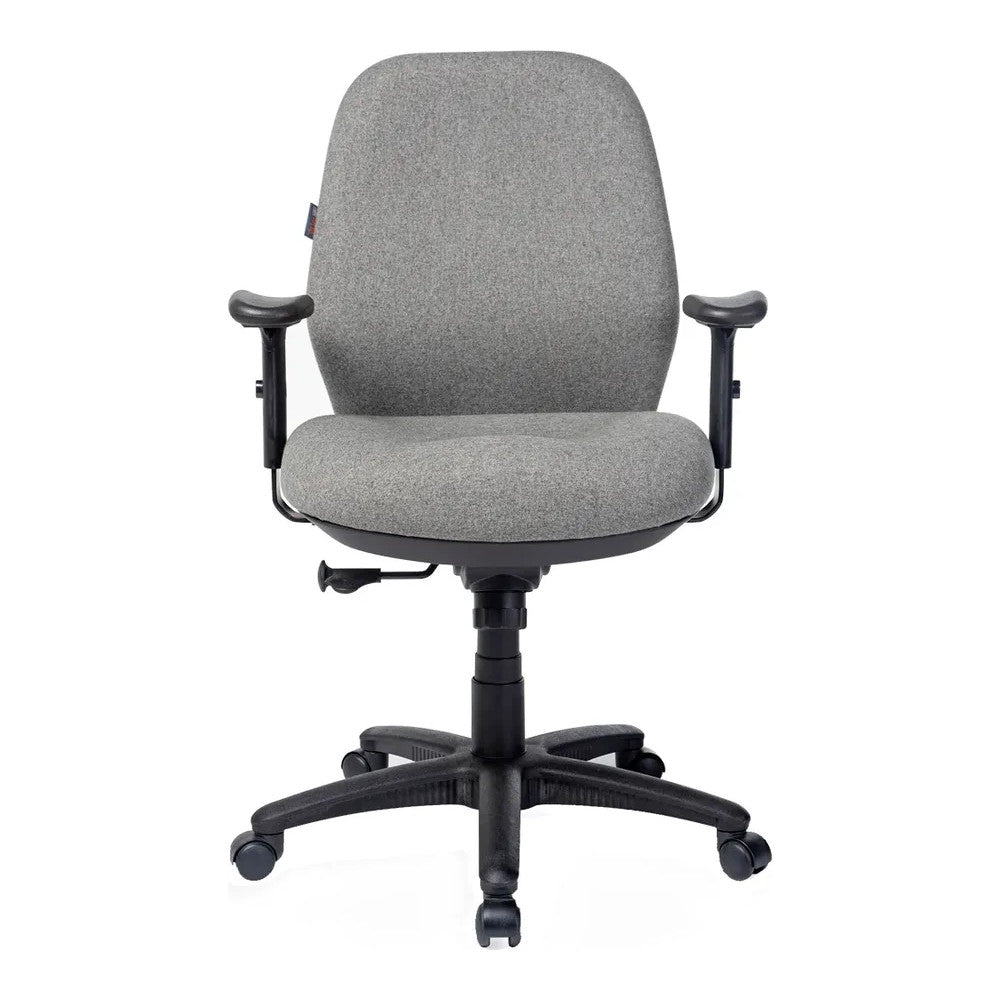 Silla de Oficina Directiva Gerencial Uso Rudo Ergonomico - VERSA ALTUS BARCELONA - Estructura Aluminio - Asiento Tapizado en Tela con Concha Inferior Polipropileno