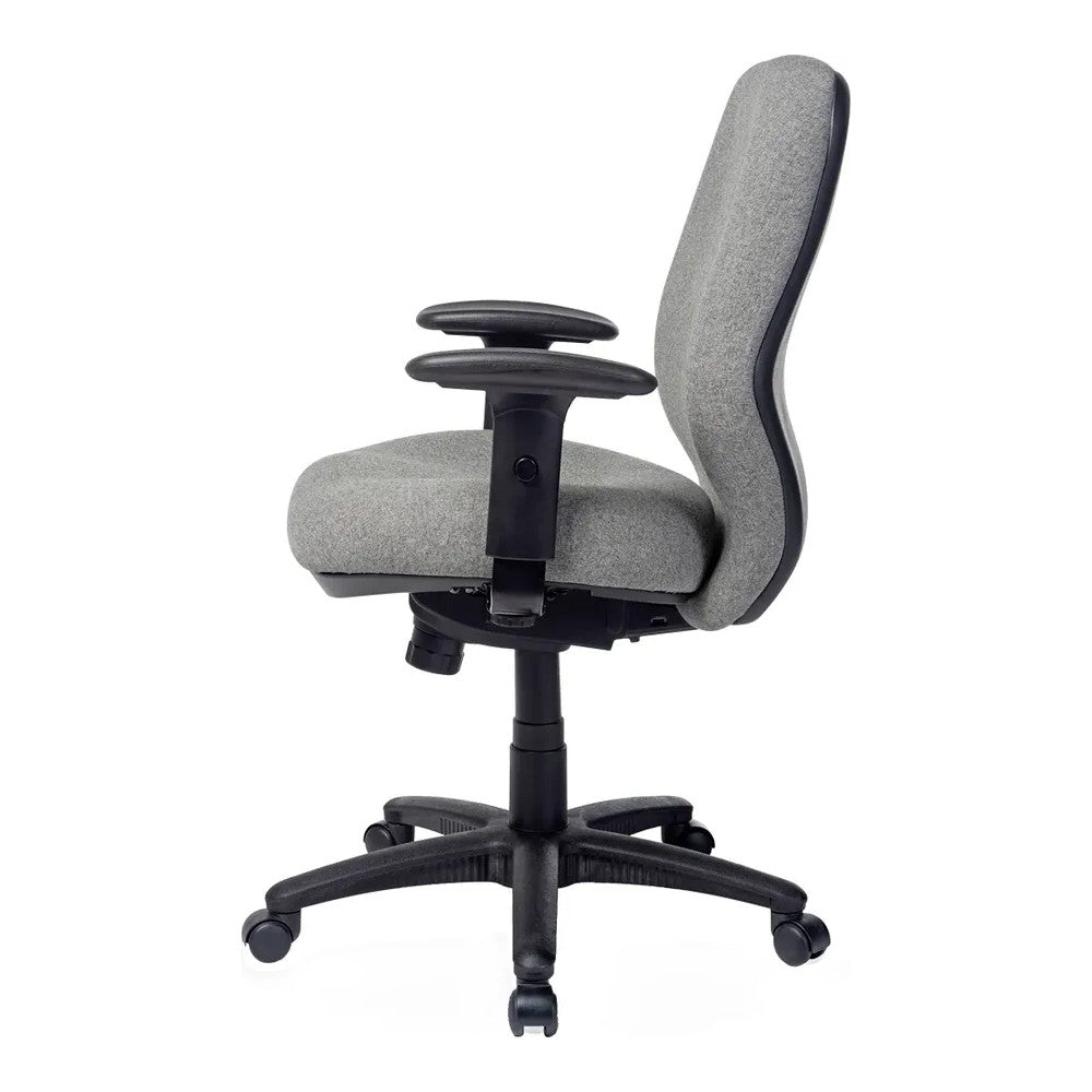 Silla de Oficina Directiva Gerencial Uso Rudo Ergonomico - VERSA ALTUS BARCELONA - Estructura Aluminio - Asiento Tapizado en Tela con Concha Inferior Polipropileno