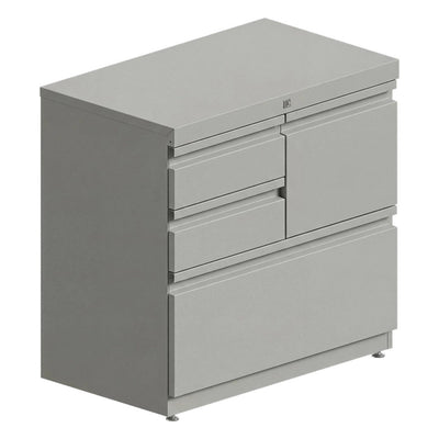 Archivero Combo Metálico para Oficina - GEBESA ARKA - 4 Gavetas - GAG390 - GEBESA - NOGAL BEAT - Archivero