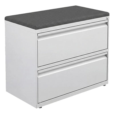 Archivero Horizontal con Asiento para Oficina Abierta - GEBESA URBAN - Frente 90 cm - 2 Gavetas - GBU350090 - GEBESA - NOGAL BEAT - Archivero