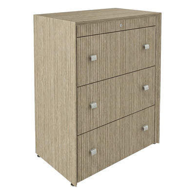 Archivero Horizontal para Archivo - GEBESA CONTEMPO - 3 Gavetas - Frente 80 cm - GCC360 - GEBESA - NOGAL BEAT - Archivero