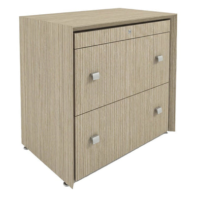 Archivero Horizontal para Despacho - GEBESA CONTEMPO - 2 Gavetas - Frente 80 cm - GCC350 - GEBESA - NOGAL BEAT - Archivero