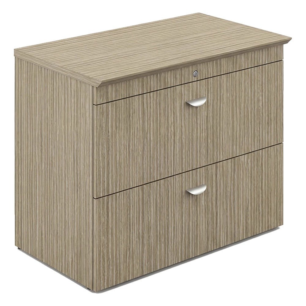 Archivero Horizontal para Oficina - GEBESA FILO - 2 Gavetas - Frente 90 cm - GCF350CN - GEBESA - NOGAL BEAT - Archivero