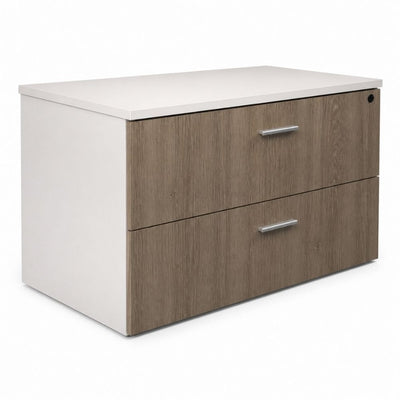 Archivero para Oficina Horizontal 2 Gavetas - VERSA COMPLEMENTOS - Melamina Incluye Cerradura - CS-1025 - VERSA - NOGAL BEAT - Archivero