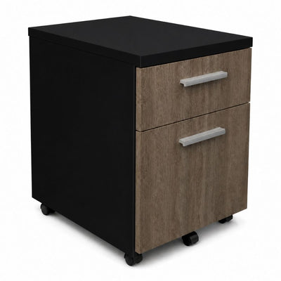 Archivero para Oficina Móvil Metálico - VERSA COMPLEMENTOS - Varios Colores - Frentes Melamina con Jaladera Niza - CS-2226 - VERSA - NOGAL BEAT - Archivero