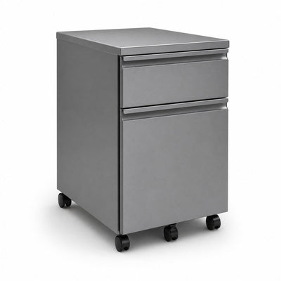 Archivero para Oficina Móvil Metálico - VERSA COMPLEMENTOS - Varios Colores - Frentes Metálicos con Jaladera Integrada - CS-2123 - VERSA - NOGAL BEAT - Archivero