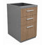 Archivero para Oficina Pedestal Metálico - VERSA COMPLEMENTOS - Varios Colores - Fondo 49.5 cm - 2 Cajones y 1 Gaveta - CS-1111 - VERSA - NOGAL BEAT - Archivero