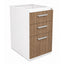Archivero para Oficina Pedestal Metálico - VERSA COMPLEMENTOS - Varios Colores - Fondo 49.5 cm - 2 Cajones y 1 Gaveta - CS-1215 - VERSA - NOGAL BEAT - Archivero