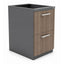 Archivero para Oficina Pedestal Metálico - VERSA COMPLEMENTOS - Varios Colores - Fondo 49.5 cm - 2 Gavetas de Archivo - CS-1137 - VERSA - NOGAL BEAT - Archivero