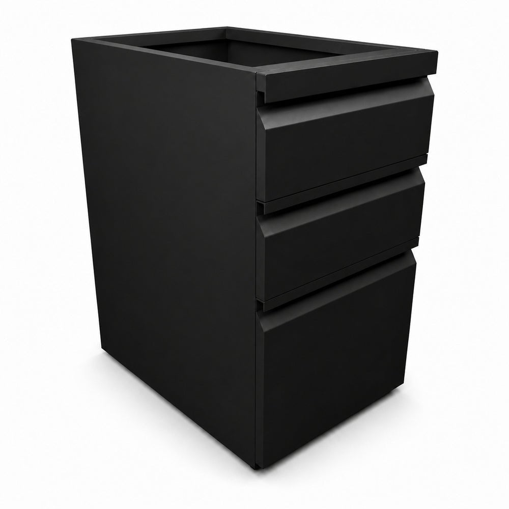 Archivero para Oficina Pedestal Metálico - VERSA COMPLEMENTOS - Varios Colores - Fondo 50 cm - 2 Cajones y 1 Gaveta - CS-1210 - VERSA - NOGAL BEAT - Archivero