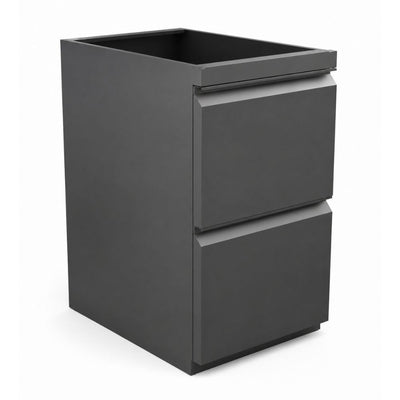 Archivero para Oficina Pedestal Metálico - VERSA COMPLEMENTOS - Varios Colores - Fondo 50 cm - 2 Gavetas de Archivo - CS-1136 - VERSA - NOGAL BEAT - Archivero