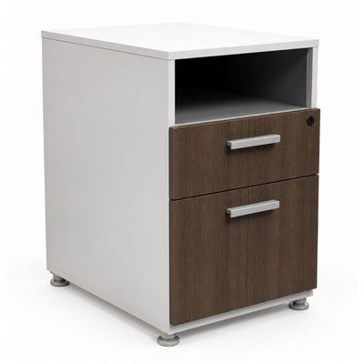Archivero para Oficina Pedestal - VERSA COMPLEMENTOS - Melamina 1 Cajón Papelero - CS-1004 - VERSA - NOGAL BEAT - Archivero