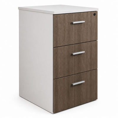 Archivero para Oficina Vertical 3 Gavetas - VERSA COMPLEMENTOS - Melamina Incluye Cerradura - CS-1015 - VERSA - NOGAL BEAT - Archivero