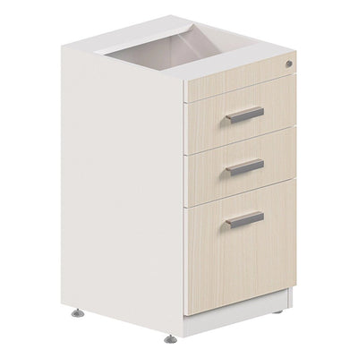 Archivero Pedestal para Área Administrativa - GEBESA KENZA - Frente 41 cm - 3 Gavetas - GBK310 - GEBESA - NOGAL BEAT - Archivero