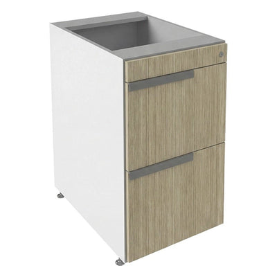 Archivero Pedestal para Escritorio - GEBESA G-CONNECT - Frente 41 cm - 2 Gavetas - GBG300BP - GEBESA - NOGAL BEAT - Archivero