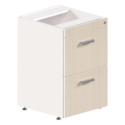 Archivero Pedestal para Oficina - GEBESA KENZA - Frente 41 cm - 2 Gavetas - GBK300 - GEBESA - NOGAL BEAT - Archivero