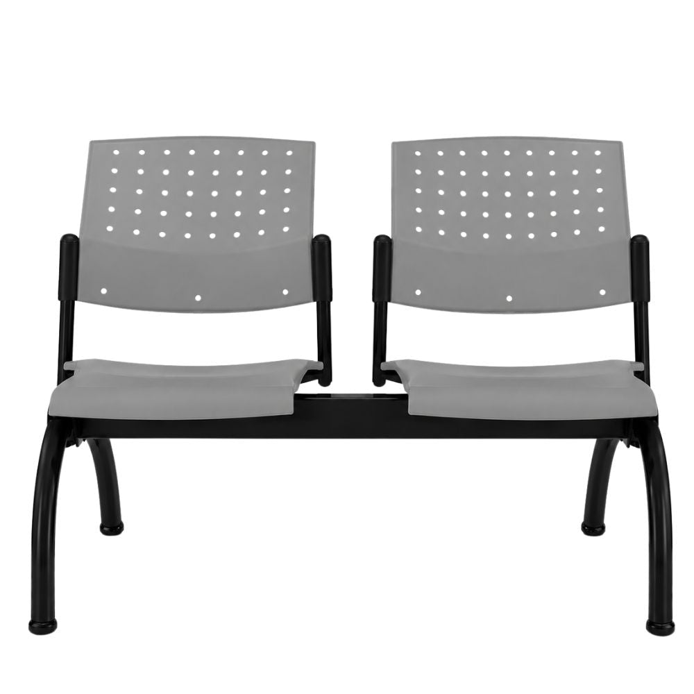 Banca Área de 2 Plazas - LABENZE ARETA - Varios Colores - Asiento Tubular de Acero Pintado o Cromado - 108-02002 - Labenze - NOGAL BEAT - Banca de Visita
