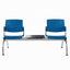 Banca Área de Espera Diferentes Plazas y Mesas - LABENZE ARETA - Varios Colores - Asiento Tubular de Acero Pintado o Cromado - 108-2203M - Labenze - NOGAL BEAT - Banca de Visita