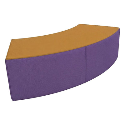 Banca Curva para Área Colaborativa - GEBESA FOMCORE ARMLESS - Frente 168 cm - Alto 40 cm - Tapizado - GFCA106673116 - GEBESA - NOGAL BEAT - Banca de Visita