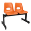 Banca De Visita Para Oficina - ALBAR PL - 15 2P - Varios Colores - Asiento y Respaldo En Polietileno - PL-15 2P - ALBAR - NOGAL BEAT - Banca