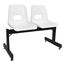 Banca De Visita Para Oficina - ALBAR PL - 15 2P - Varios Colores - Asiento y Respaldo En Polietileno - PL-15 2P - ALBAR - NOGAL BEAT - Banca