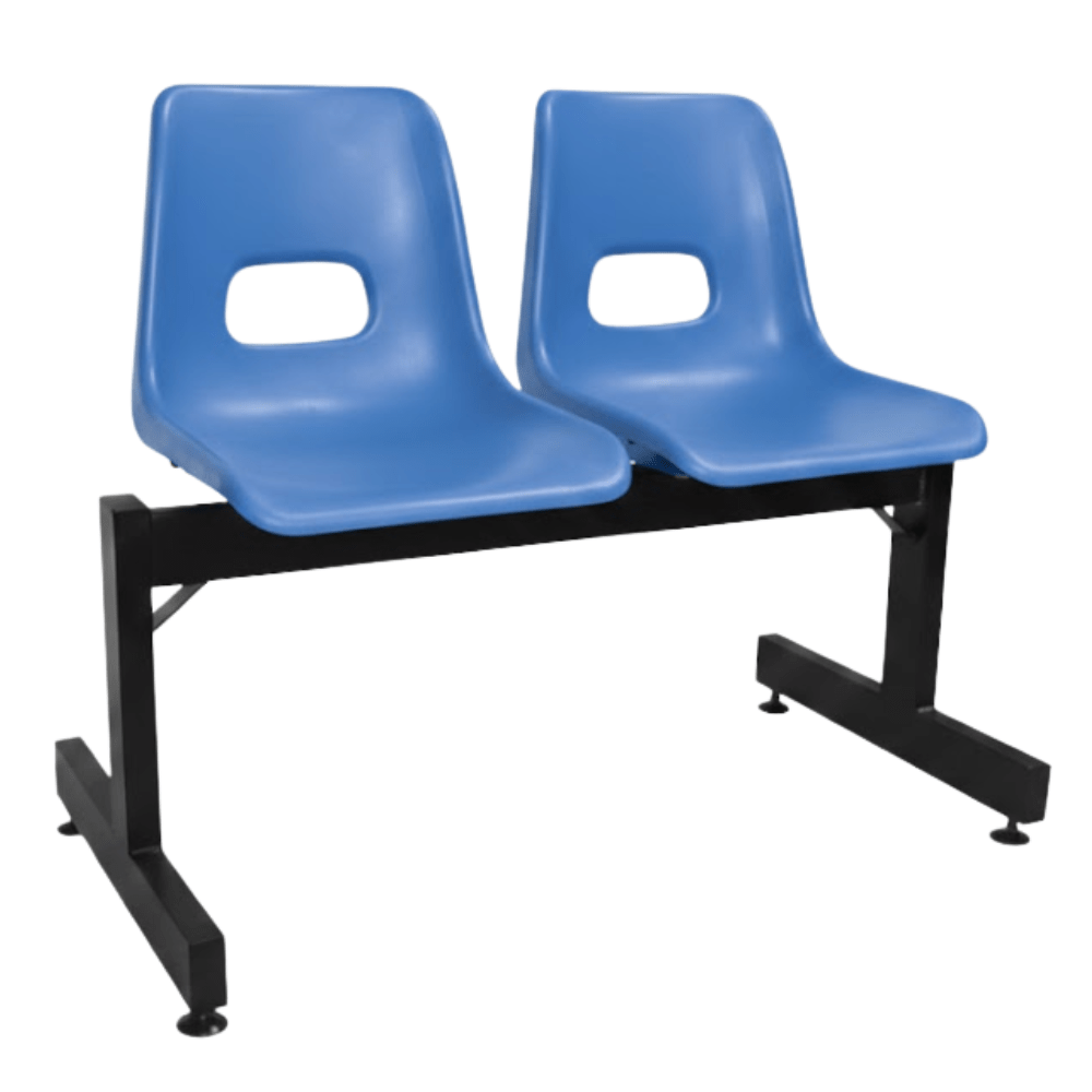 Banca De Visita Para Oficina - ALBAR PL - 15 2P - Varios Colores - Asiento y Respaldo En Polietileno - PL-15 2P - ALBAR - NOGAL BEAT - Banca