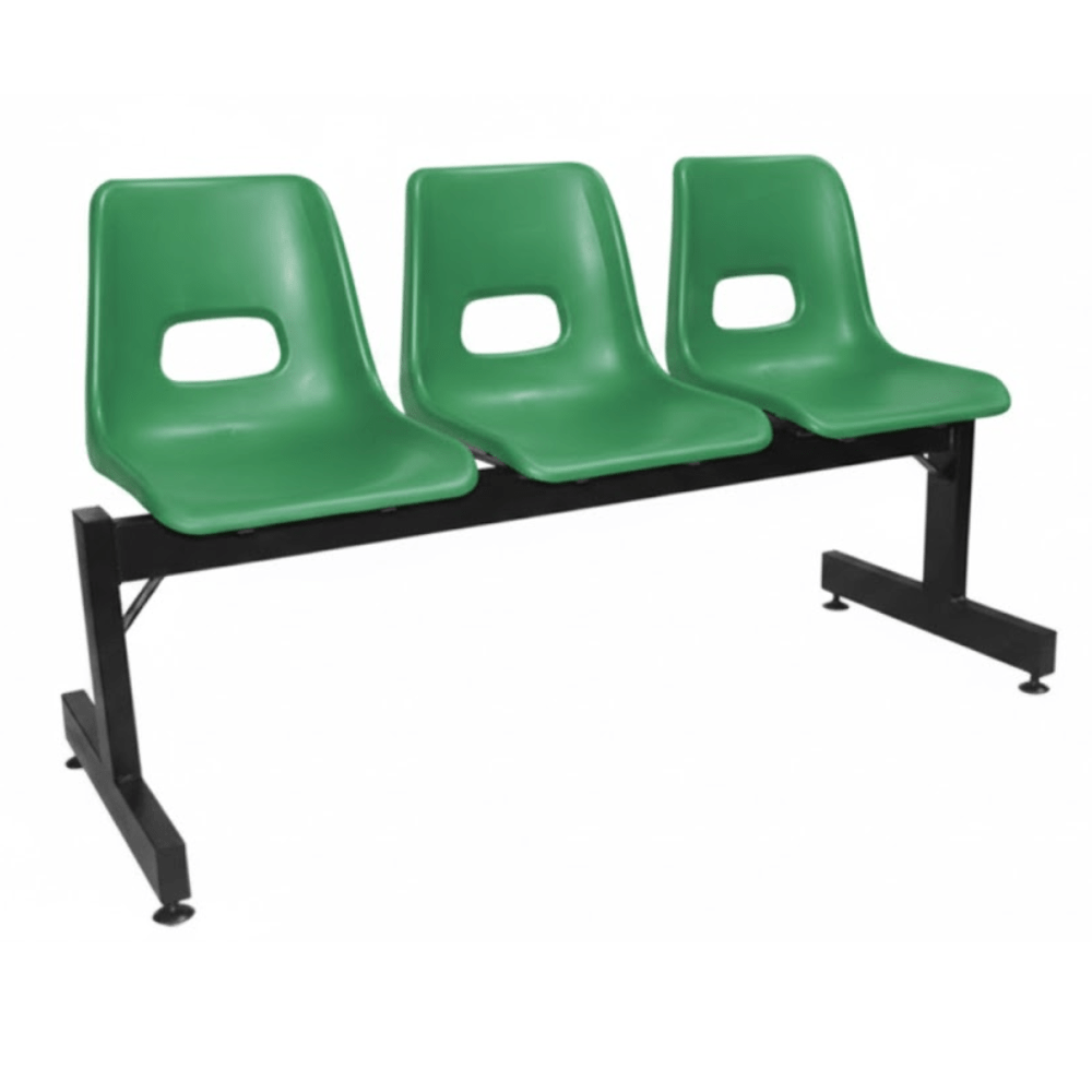 Banca De Visita Para Oficina - ALBAR PL - 15 3P - Varios Colores - Asiento y Respaldo En Polietileno - PL-15 3P - ALBAR - NOGAL BEAT - Banca