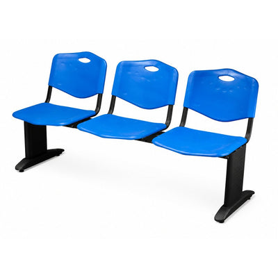 Banca de Visita Tandem para Sala de Espera - GEBESA COMFORT - Varios Colores - 3 Plazas - GDC203P3PS35 - GEBESA - NOGAL BEAT - Banca de Visita